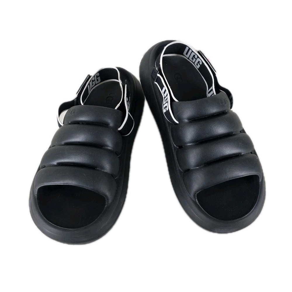 UGG Sport Yeah Slide Womens 10 Black Molded Slingback Sandals EVA Foam Beach